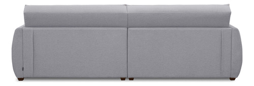 Sofá Cama Retrátil 3 Lugares Sala 230cm Sky Linho Cinza