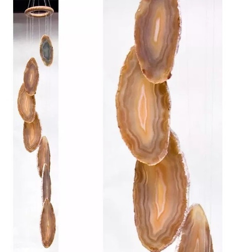 Imagem 1 de 2 de Mensageiro Sino Dos Ventos Móbile Com Ágata Natural 7 Pedras