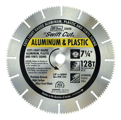 Hoja De Sierra Circular Cortar Aluminio Y Plástico Swi...