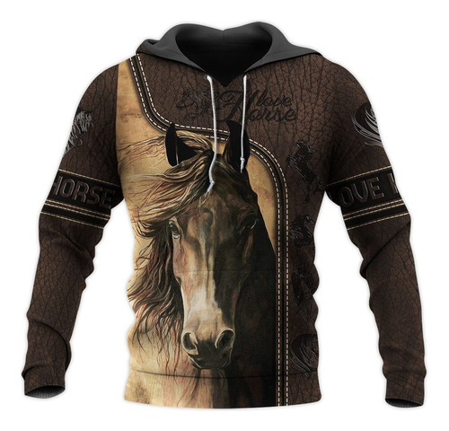 Sudadera Caballo Marrón Sudadera Love Horse