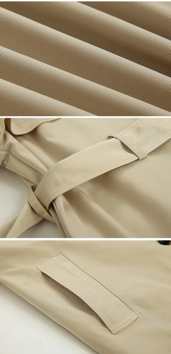 Gabardina Holgada Con Doble Botonadura Para Hombre