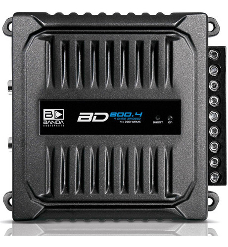 Modulo 800w Banda Amplificador Bd 800.4 4 Canais 2 Ohms 2023 Cor Preto