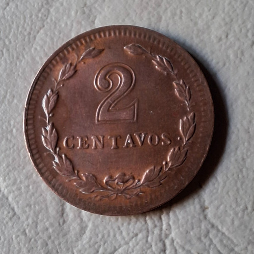 Moneda Argentina 2 Centavos 1949. Cobre. Usado (Usado)
