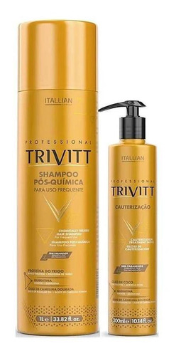 Kit Trivitt Shampoo Pós Química + Cauterização