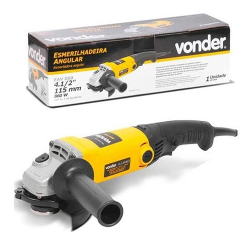 Esmerilhadeira angular Vonder EAV 860N de 50 Hz/60 Hz amarelo 860 W 127 V + acessório