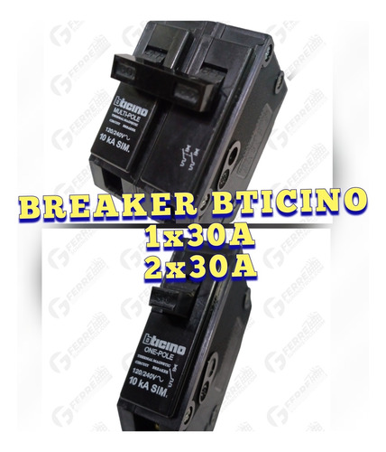 Breaker Empotrable 1x30 Y 2x30 Bticino Thql