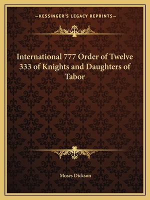 Libro International 777 Order Of Twelve 333 Of Knights An...