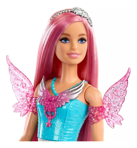 Muñeca Figura Barbie A Touch Of Magic Malibú Cabello Rosa