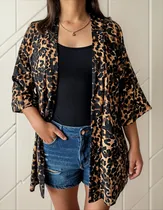 Comprar Kimono Corto Liliana Con Estampado Animal Print - Talla M