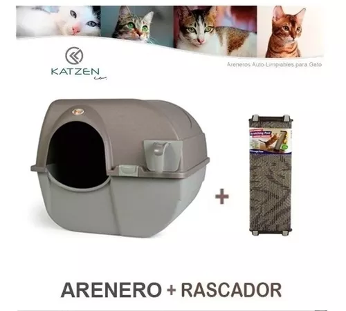 Arenero Autolimpiable para Gato Omega Paw Tamaño Grande Color Café