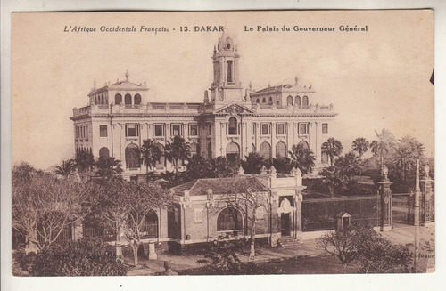 Antigua Postal Palacio De Gobierno De  Dakar Senegal Africa 