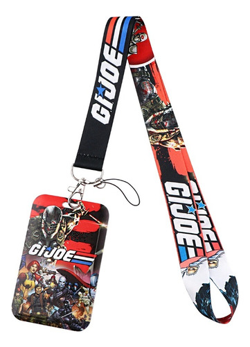 Lanyard G.i. Joe Con Porta Credencial Impresión Digital