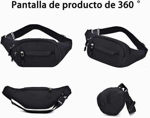 Imagen 2 de 6 de Cangurera Deportiva De Viaje Cintura Bolso Tela Impermeable