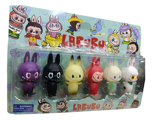 Labubu Muñecos X6 Set Juguetes