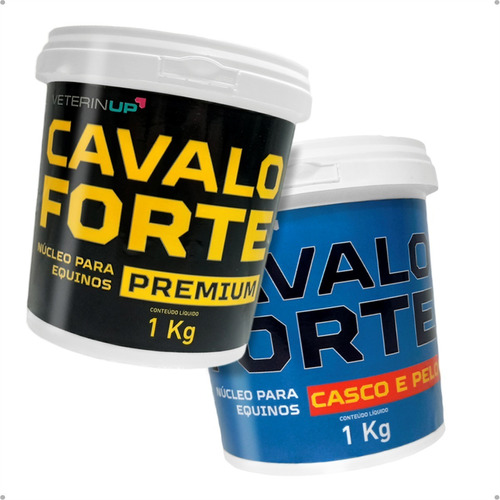 Kit Suplemento Cavalo Forte 1kg Premium + 1kg Casco E Pelo