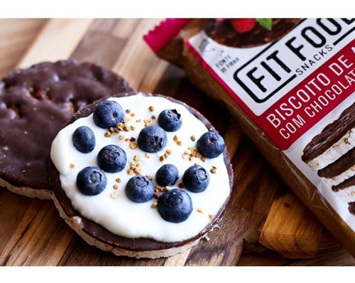 Imagem 2 de 2 de Biscoito De Arroz Com Chocolate Ao Leite Fit Food 70g