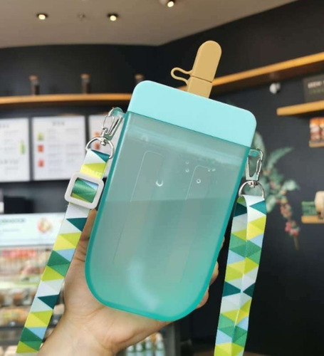 Botella De Agua Portátil Con Forma De Paleta Kawaii Calidad