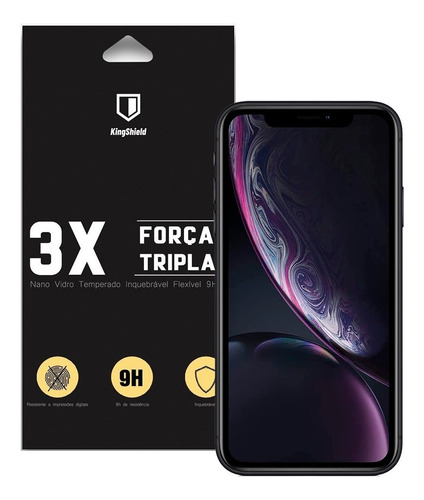 Película iPhone 11 / Xr (6.1) Kingshield Nano Vidro - Fosca