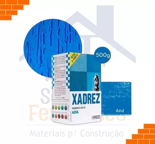 Pigmento Em Pó Xadrez 500g Azul Para Tinta - BugShop