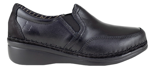 Zapato De Tacón Comodo Mujer Lobo Solo Semivestir 4706 Negro