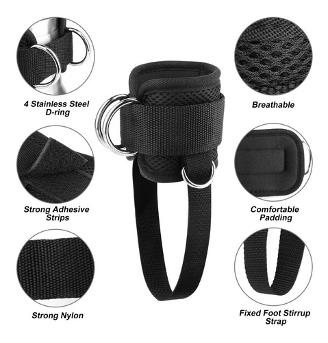 Par De Grilletes Correas Para Tobillo Gym Correa Tobilleras