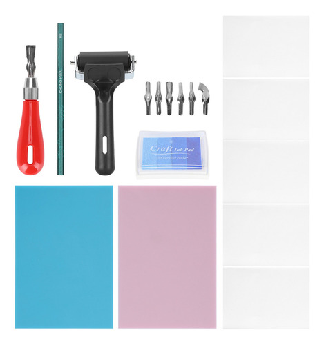 Kit Para Hacer Sellos De Goma, Juego De Grabado En Bloque Pa