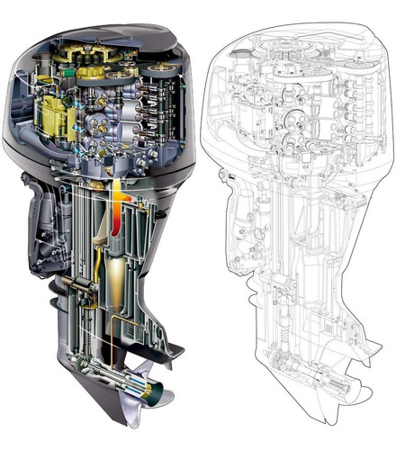 Yamaha Hpdi Do Tiempo Motor Fueraborda Biblioteca Z150