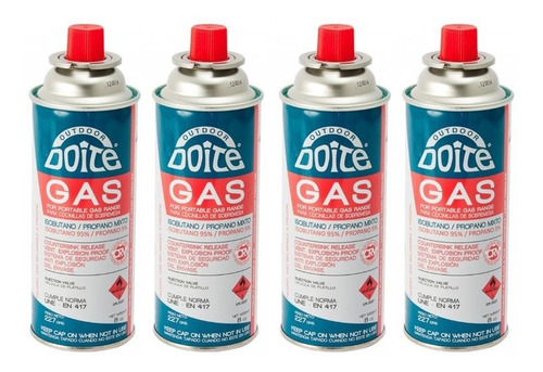 Gas Butano Doite Propano 227 Grs X 4 Unidades Pack