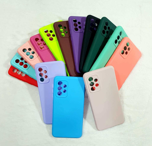 Funda de silicona aterciopelada para Samsung Galaxy A52 6.5, color verde