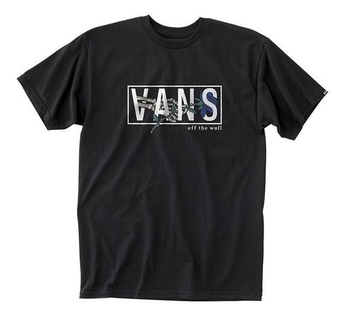 Remera Vans Modelo Thorned Negro Estampada Exclusiva