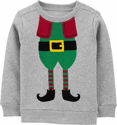 Sudadera Carters Niño Bebe Elfo Ugly Sweater Navidad