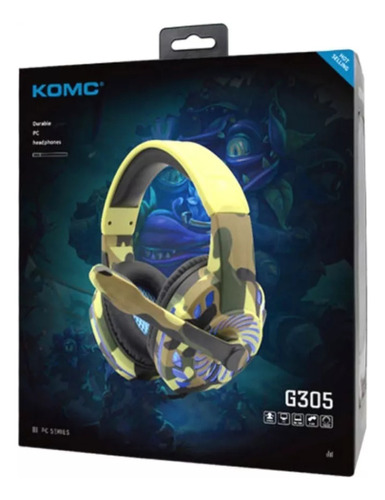 Audifonos Gamer Komc G305 Nuevos Caja Luz Led