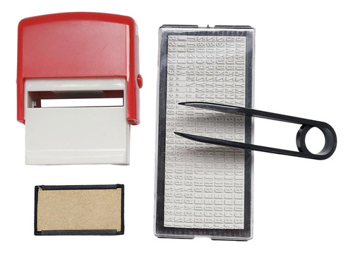 Kit De Sellos De Goma Personalizados Vintage, Pintura Rojo