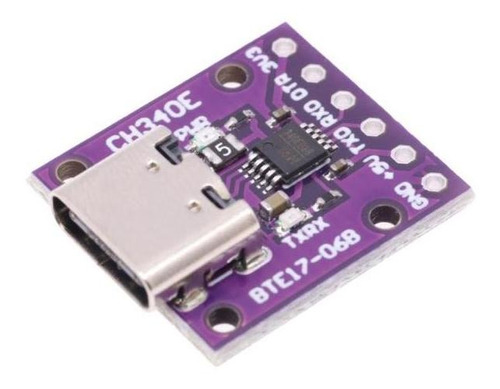 Ch340e Convertidor Serial Usb Tipo C A Ttl Mini 5v 3.3v