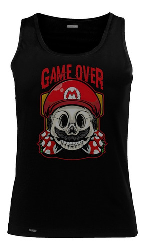 Camiseta Esqueleto Game Over Mario Bros Super Juego Sbo