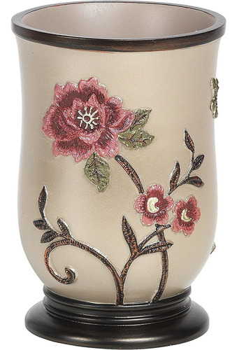 Popular Bath Vaso De Colección Larrisa, Diseño Rosa, Marrón