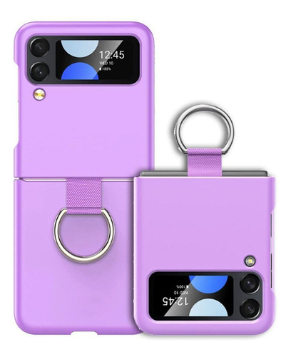 Protector Estuche Para Samsung Z Flip 3 Flipring Lila