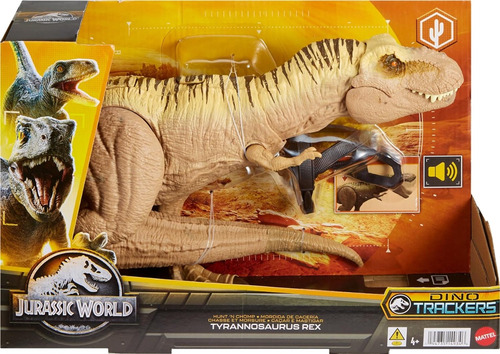 Jurassic World T Rex Con Sonido Y Equipo De Seguimiento 