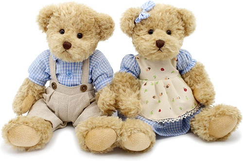 Oitscute - Juego De 2 Ositos De Peluche , Color Azul 28cm