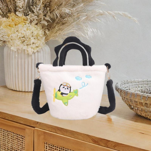 Monedero De Felpa De Panda De Dibujos Animados, Bolso De