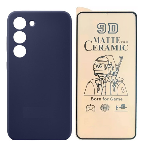 Forro Silicone Case + Cerámico Matte Para Samsung S23 Fe 