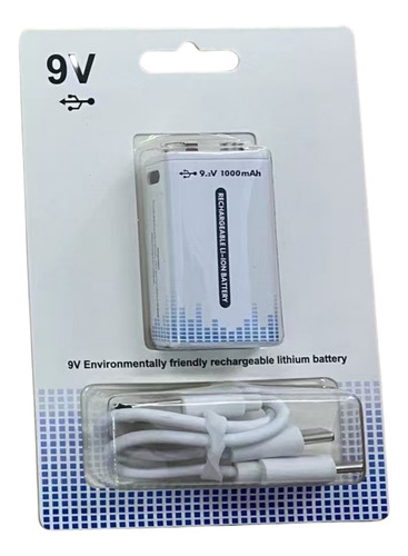 Batería Recargable Usb Li-ion 9v 1000mah