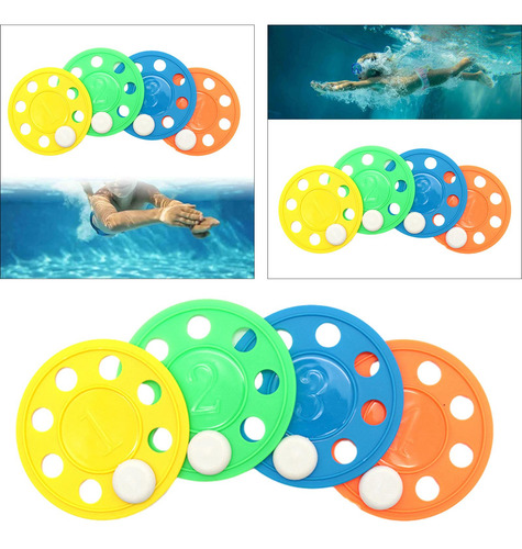 6 X 4x Discos De Buceo Coloridos Juguetes De Buceo En