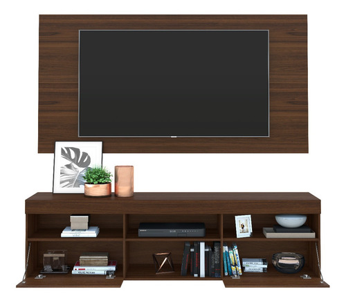 Imagen 2 de 6 de Rack Con Panel California Para Tv Hasta De 65 Pulgadas Mader