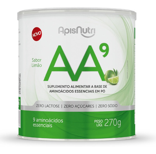 Aa9 Aminoácidos Essenciais Apisnutri 270g Limão.