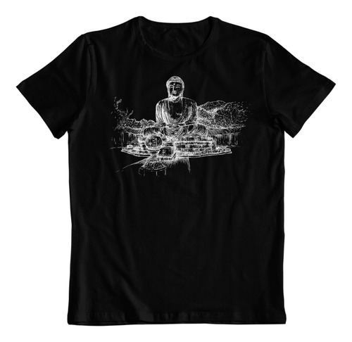 Polera De Algodon Estampada Buda Religion Budismo Arte India