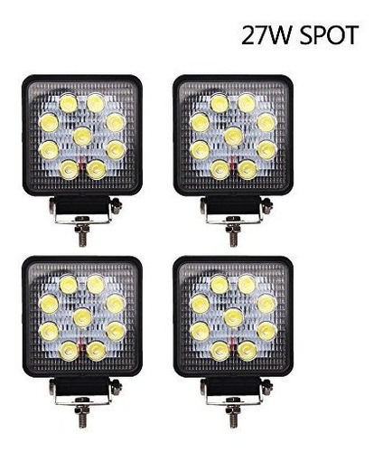 Barras De Luz - Lumitek Led Pods, 4x 27w Led Light Bar Spot 