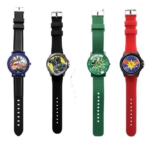 Clarín Colección Marvel Set 6 De 4 Relojes