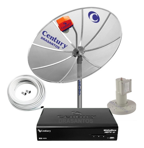 Antena Digital Parabolica Century Banda C Telada Completa
