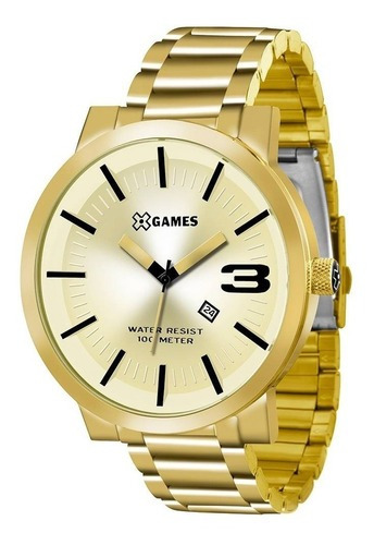 Relógio X-games Masculino Xmgs1007 C2kx Dourado Analógico